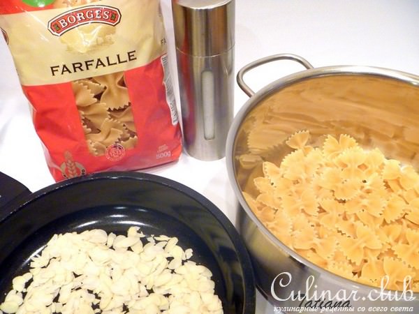 Паста FARFALLE с морковным кремом