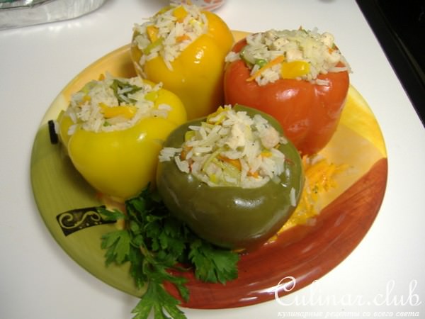 радужные фаршированные ПЕРЦЫ