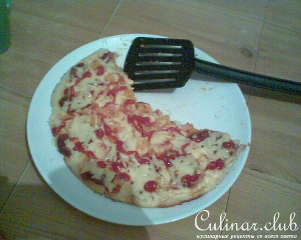 Крутой колбас+тертый сыр=картофельная пицца