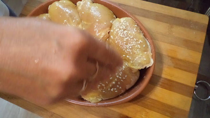 Орзотто с запеченным цыпленком.
