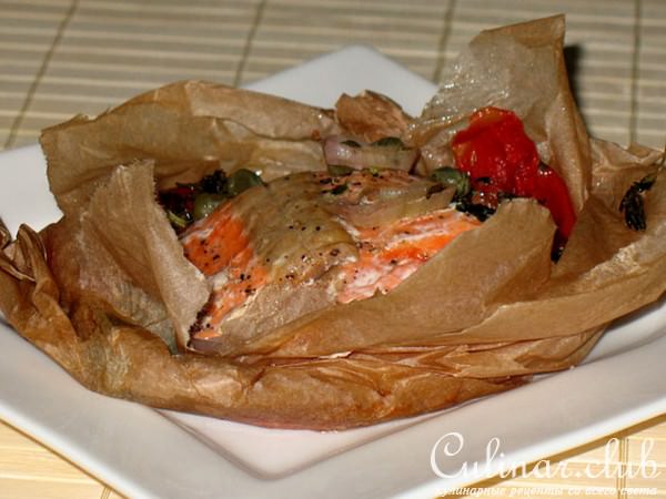 Филе сёмги en papillote (в пергаменте)