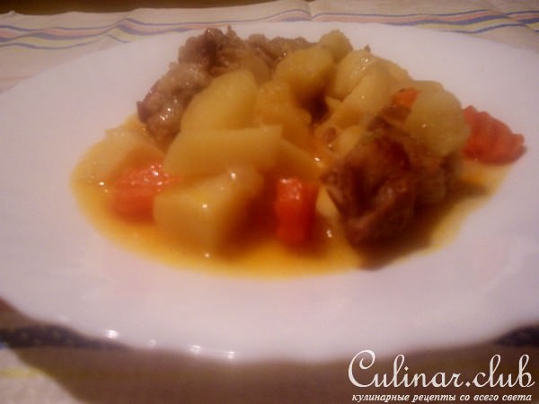 Овощное рагу с рёбрышками