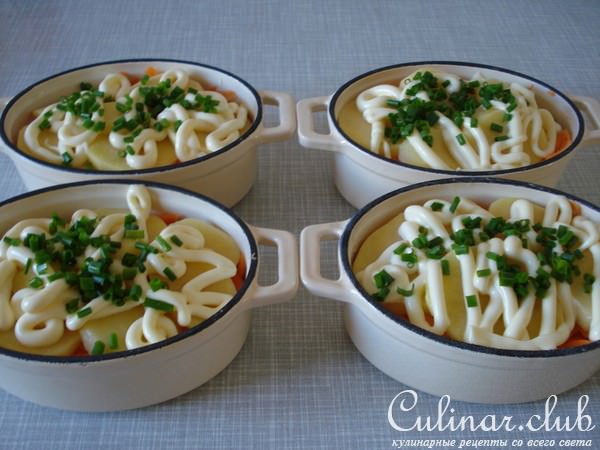 Рыба в горшочках