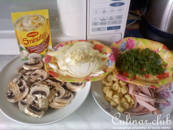 Ракушки с грибным соусом