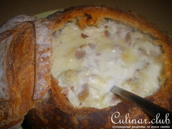 Фальшивое фондю в булочке. Вредное и жутко вкусное.(не для оценки)