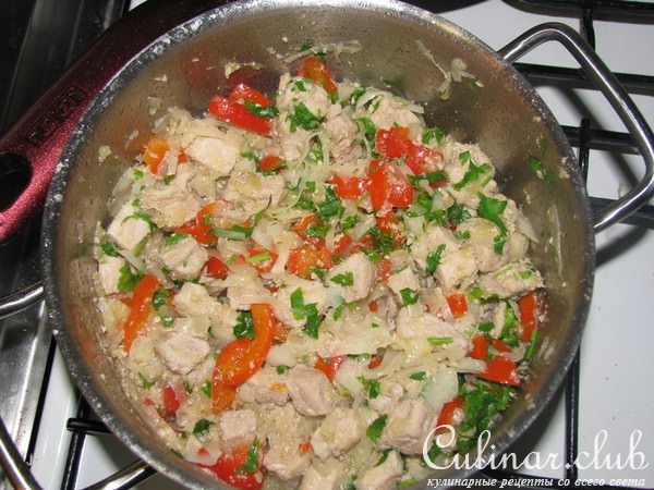 свинина тушенная с овощами