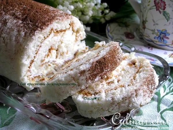 Имбирно-лимонный рулет (на белках)