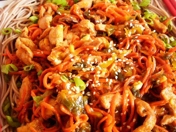 Острая курица с гречневой собой «Рыжая бестия».