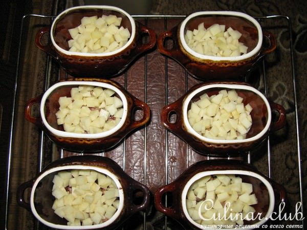 Овощи в горшочках (постный вариант)