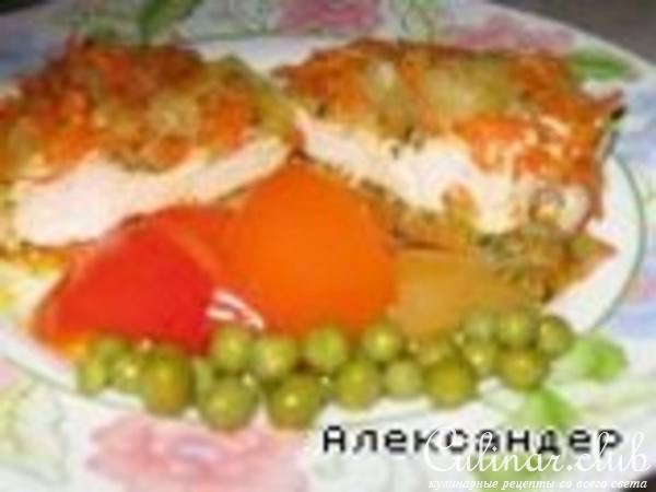 Куриная грудка с овощами