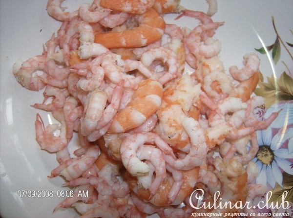 Лазанья с креветками