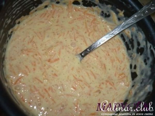 Куриные филейки в морковном кляре с гарниром