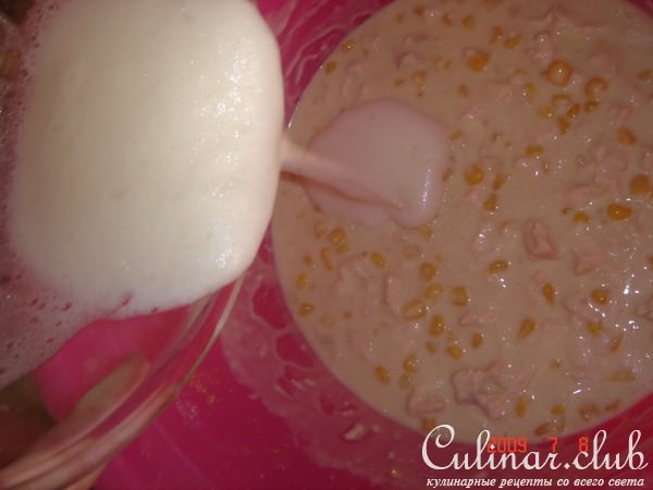 Кукурузные оладьи с курятиной
