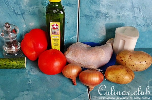 Гирос с курицей по-домашнему.