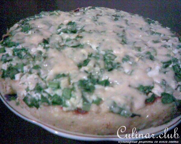 Открытый картофельный пирог - запеканка с зеленью