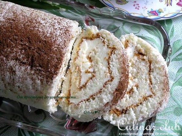 Имбирно-лимонный рулет (на белках)