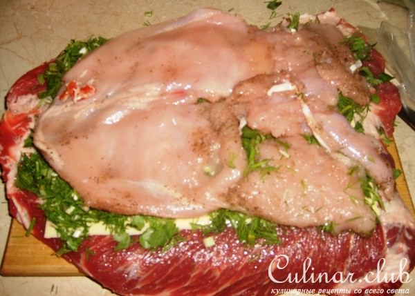 Мясной рулет "Мраморный"