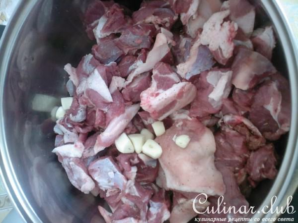 Мясо ягнёнка с овощами по-восточному.