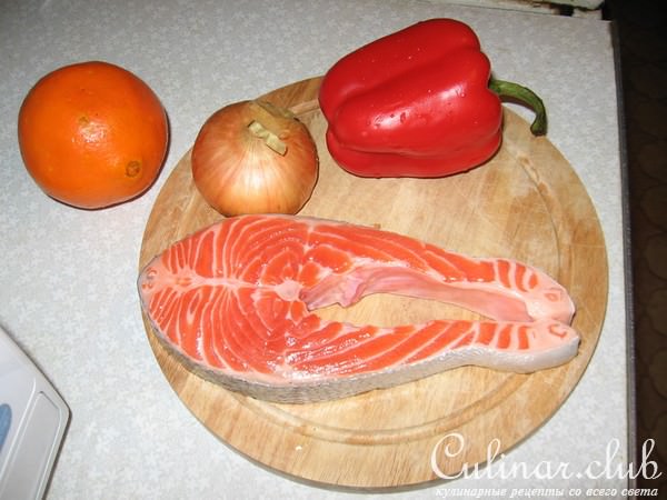 Форель с апельсинами