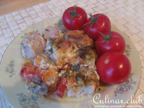 Свинина с овощами.