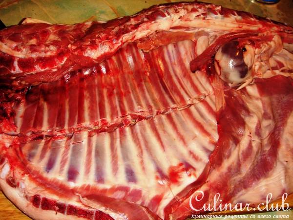 Бараньи ребрышки с фасолью