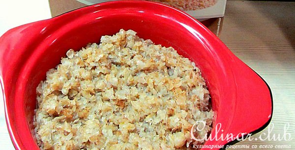 Гречневая каша со сгущенным молоком и орехами на завтрак!