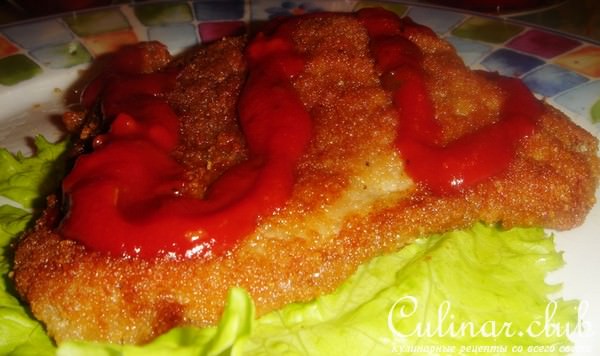 Соус и мясо(отбивные замаринованные в яйце)