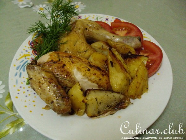 Ароматная курочка по-гречески
