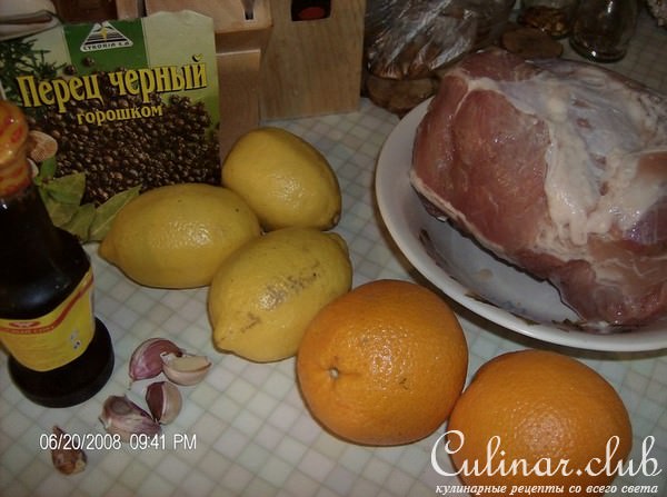 Шашлык из свинины в лимонно-апельсиновом маринаде