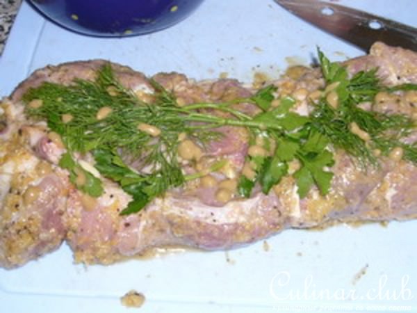 Персиковая свининка с банановой картошкой