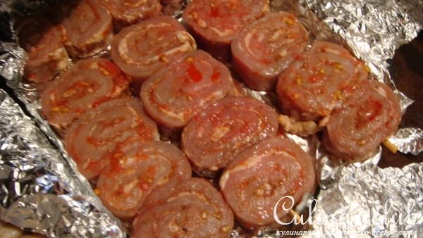 Рулетики из баранины (шашлык)