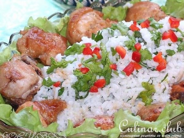 Куриные грудки в остро-сладком соусе с яблочным соком и имбирем