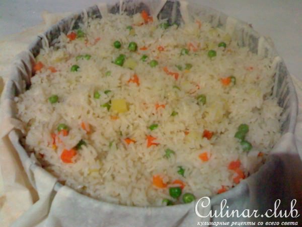Плов с овощами "в пелёнке"