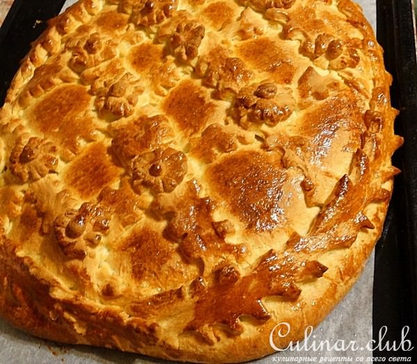 Яблочный пирог из крупчатки.