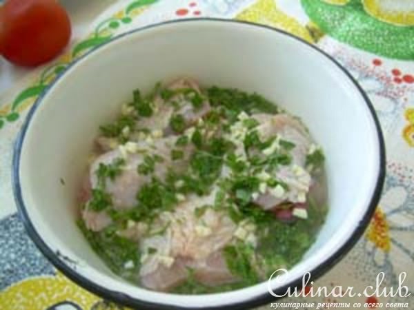 Курица маринованная запеченная