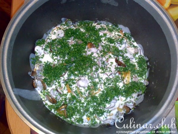 курица с шампиньонами