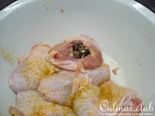 Окорочка фаршированные,черносливом с грецкими орехами, да с печеным картофелем на гарнир"