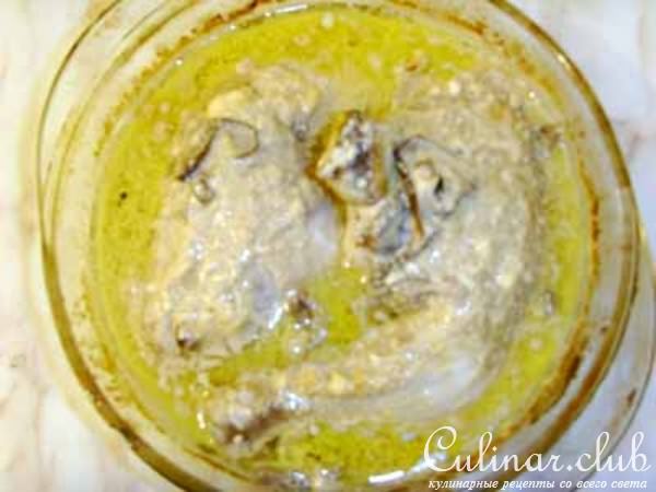 куриные ножки с белыми грибами