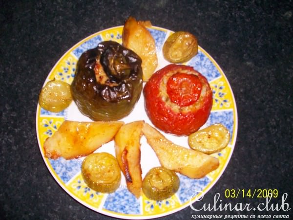 Фаршированные Помидоры и Перец (Без фарша)