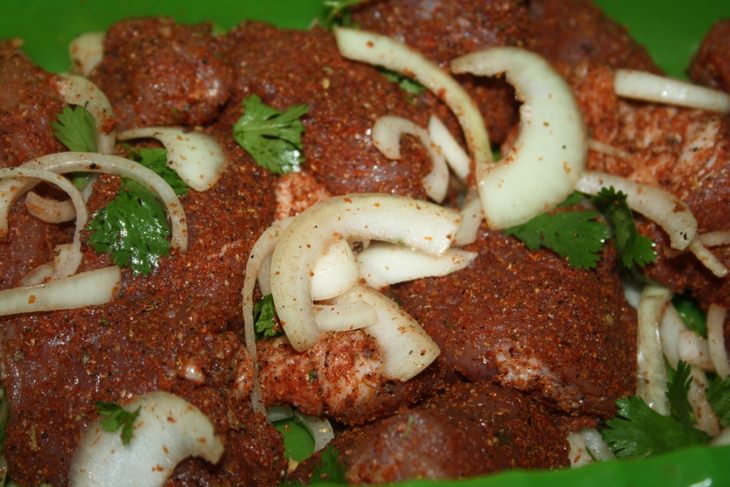 Шашлык сухим способом маринования