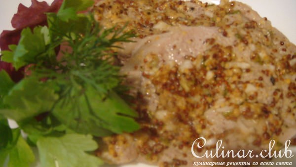 Свинина запеченая с розмарином и горчицей