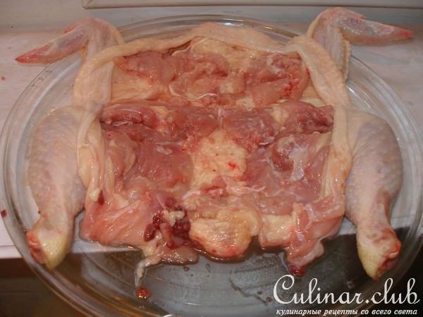 Курица фаршированная грибочками и сыром (без костей)Вариант