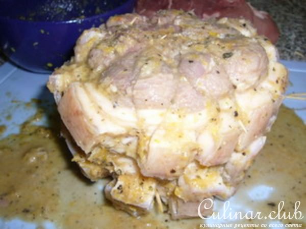 Персиковая свининка с банановой картошкой