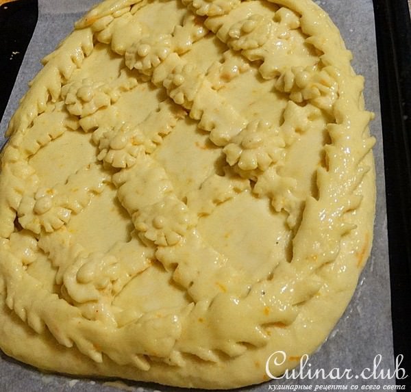 Яблочный пирог из крупчатки.