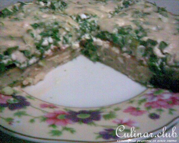 Открытый картофельный пирог - запеканка с зеленью