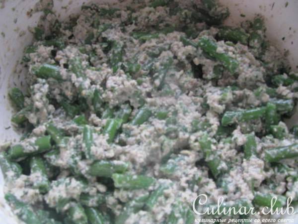 Стручковая фасоль с орехами