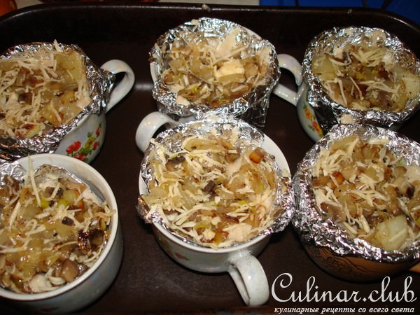 Куриные корзинки с грибам
