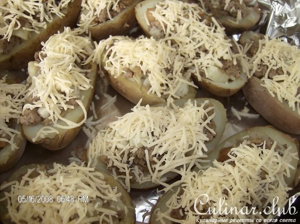 фаршированные картофельные лодочки