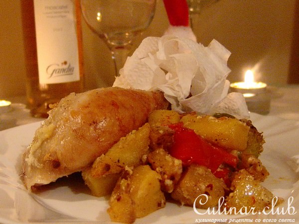 Скоро Новый Год-Курица запеченная с овощами
