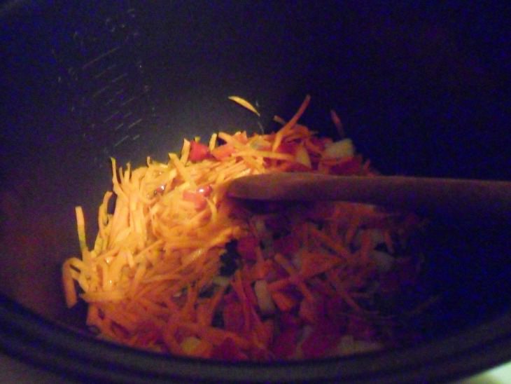 Гречневая каша с овощами и грибам в мультиваркеи